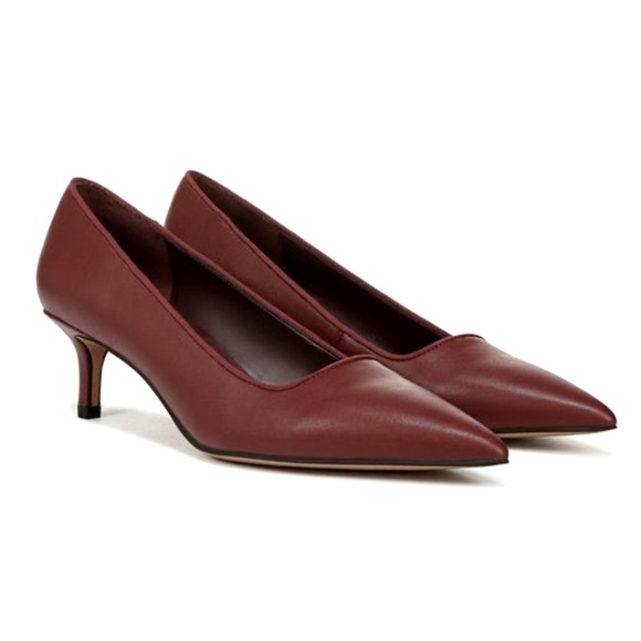 FRANCO SARTO Women's Kim Kitten Heel Dress Pump Shoes Berry Red Size 9.5 NEW - Picture 2 of 10